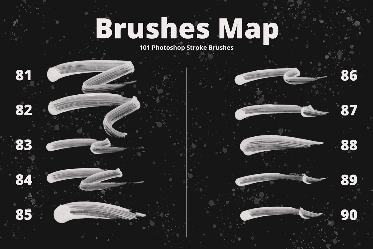 101 Photoshop Paint Stroke Brushes, a Brush Add-On by Graphicfresh (Photo 12 of 14)