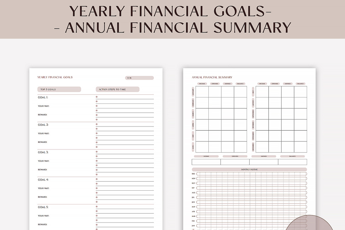 Budget Planner Printable, a Print Template by SofiaDesign16 (Photo 2 of 10)
