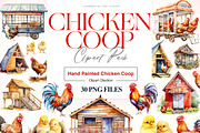 Chicken Coop Clipart, Baby Chick PNG, an Animal Illustration by BrushstrokeArtGB (Thumbnail 1 of 9)
