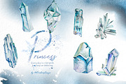 Hand-Painted Princess Clipart, a Decorative Illustration by ArtCreationsDesign (Thumbnail 16 of 21)