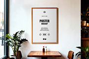 Cafe Poster Mockup, an Advertising Mockup by Design Squad (Thumbnail 1 of 4)