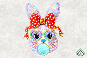 Yarn Crochet Easter Bunny Coquette, an Illustration by Craft Nest