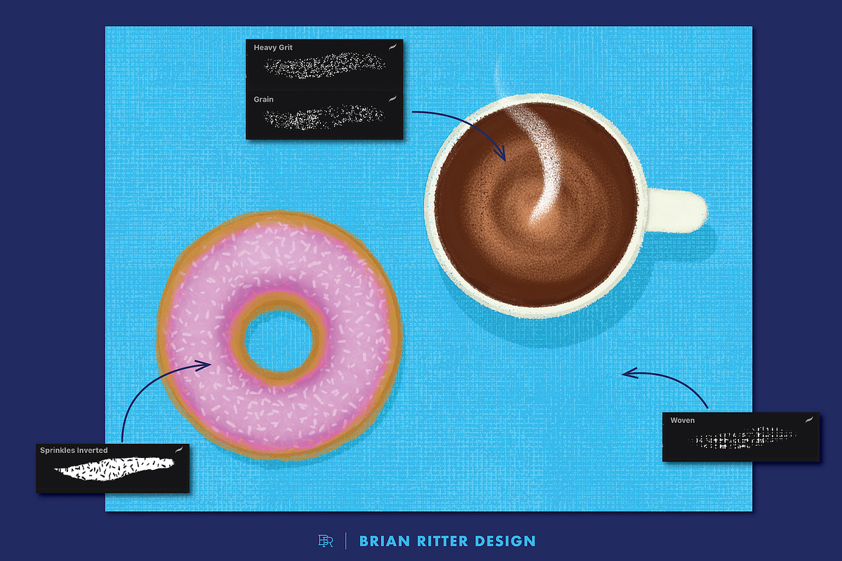 Texture Kit for Procreate, a Brush Add-On by Brian Ritter Design