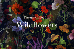 Wildflowers Seamless Pattern