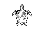 World Map Sea Turtle Bundle, an Illustration by Gaye Art (Thumbnail 9 of 31)