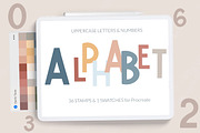 Alphabet letters. ABC stamps, a Brush Add-On by Let's Art (Thumbnail 1 of 2)