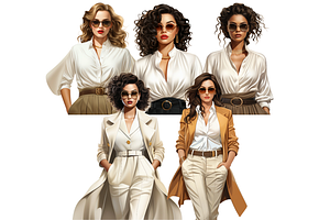 Chic Lady Boss Cliparts