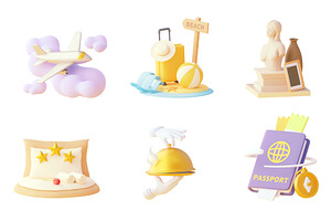 Vector travel icon set