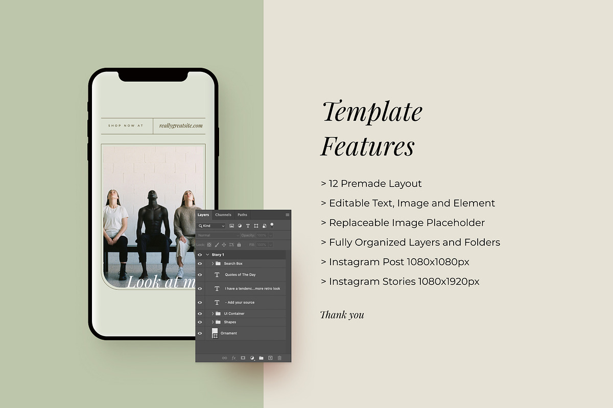 Florenz - Instagram Stories and Post, a Social Media Template by MYDesign (Photo 4 of 5)