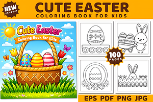 Bold and Easy Easter Coloring Book, a Seasonal Illustration by Design Station