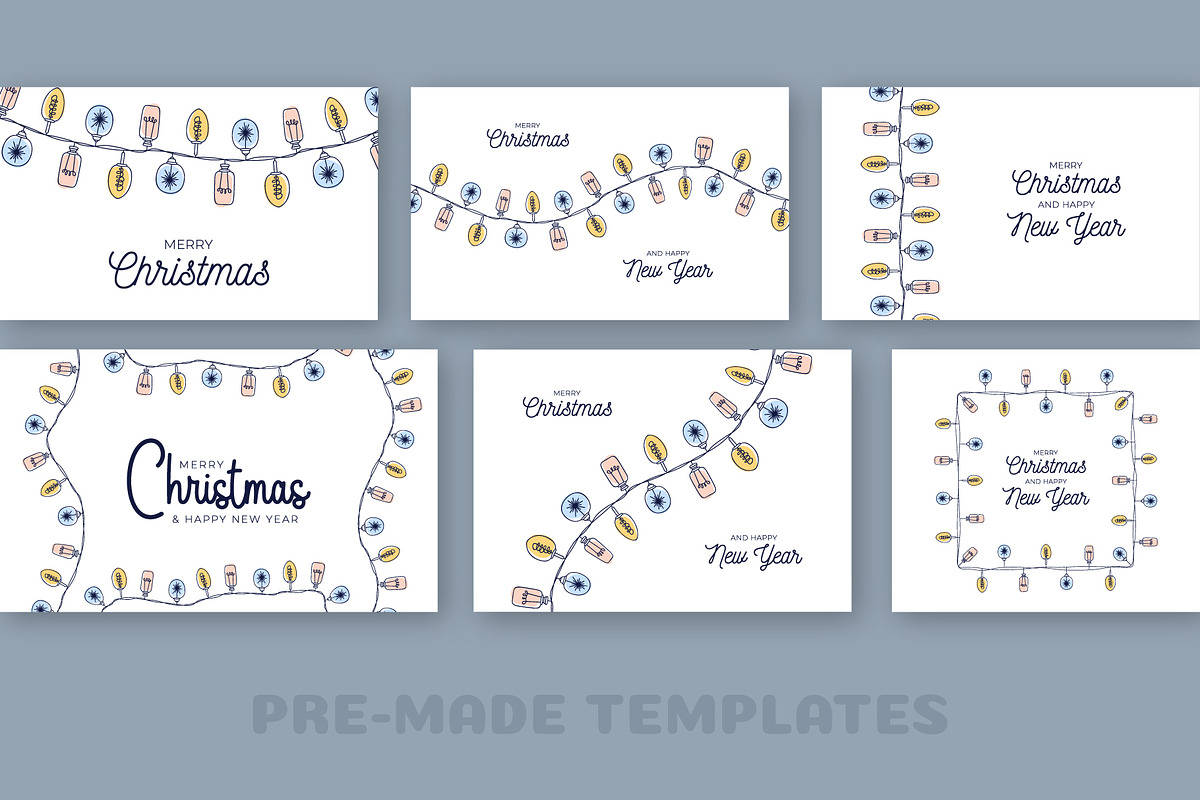 Christmas Doodle Garland Brush, a Brush Add-On by Lunarts Studio (Photo 2 of 6)