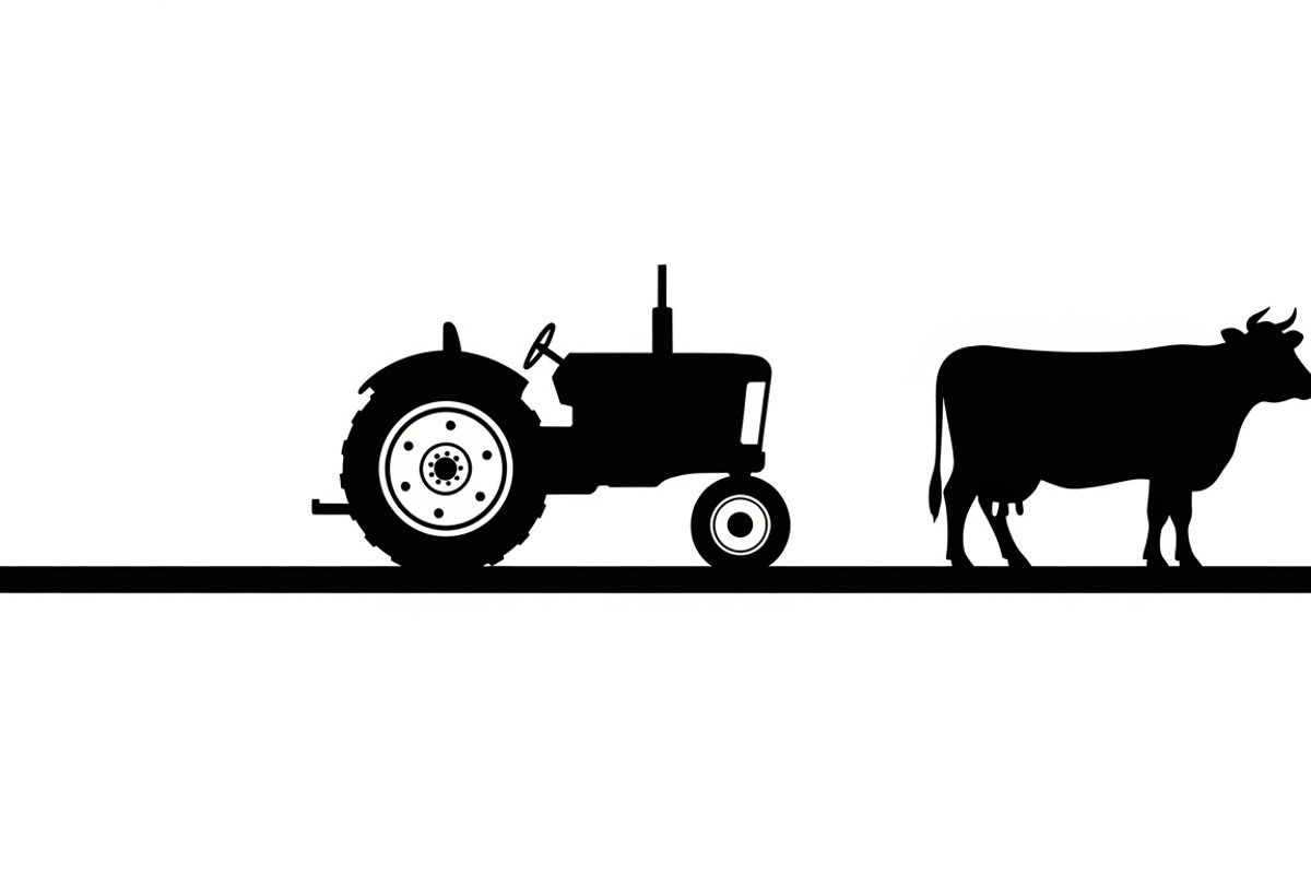 Rustic farm tractor and cow design, an Illustration by Amazin_art (Photo 23 of 30)