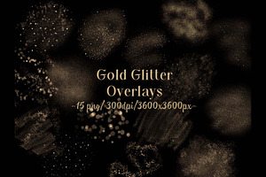 Gold Glitter Overlays Sublimation