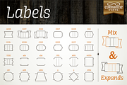 Alianza Labels & Ornaments, a Symbol Font by Corradine Fonts (Thumbnail 2 of 8)