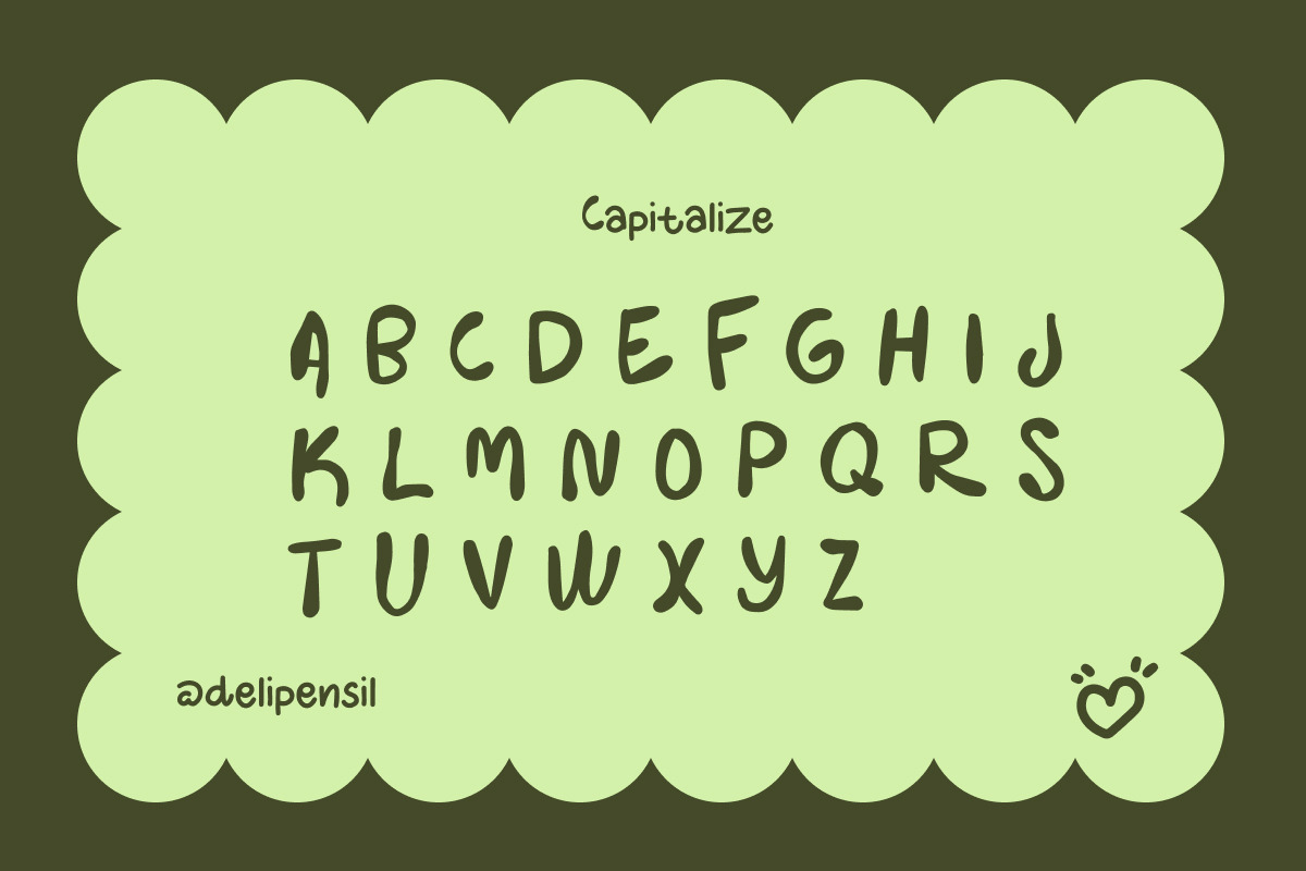 Bumiku - Handwritten Nature Typeface, a Handwritten Font by delipensil (Photo 6 of 12)