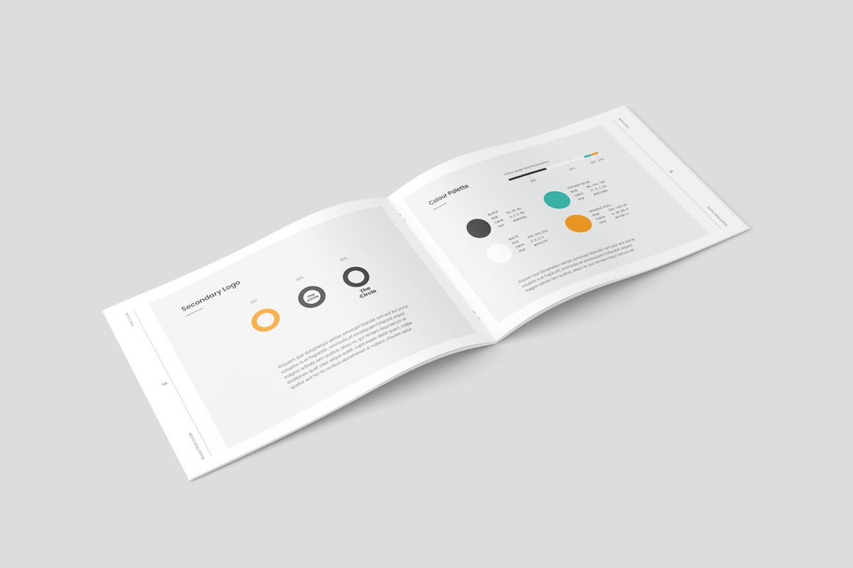 A5 Minimal Brand Style Guide, a Brochure Template by Meenom Templates (Photo 5 of 9)