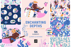 Enchanting Depths - Mermaids clipart