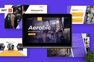 Aerobic - GYM Powerpoint, a Presentation Template by Deepslide Studio