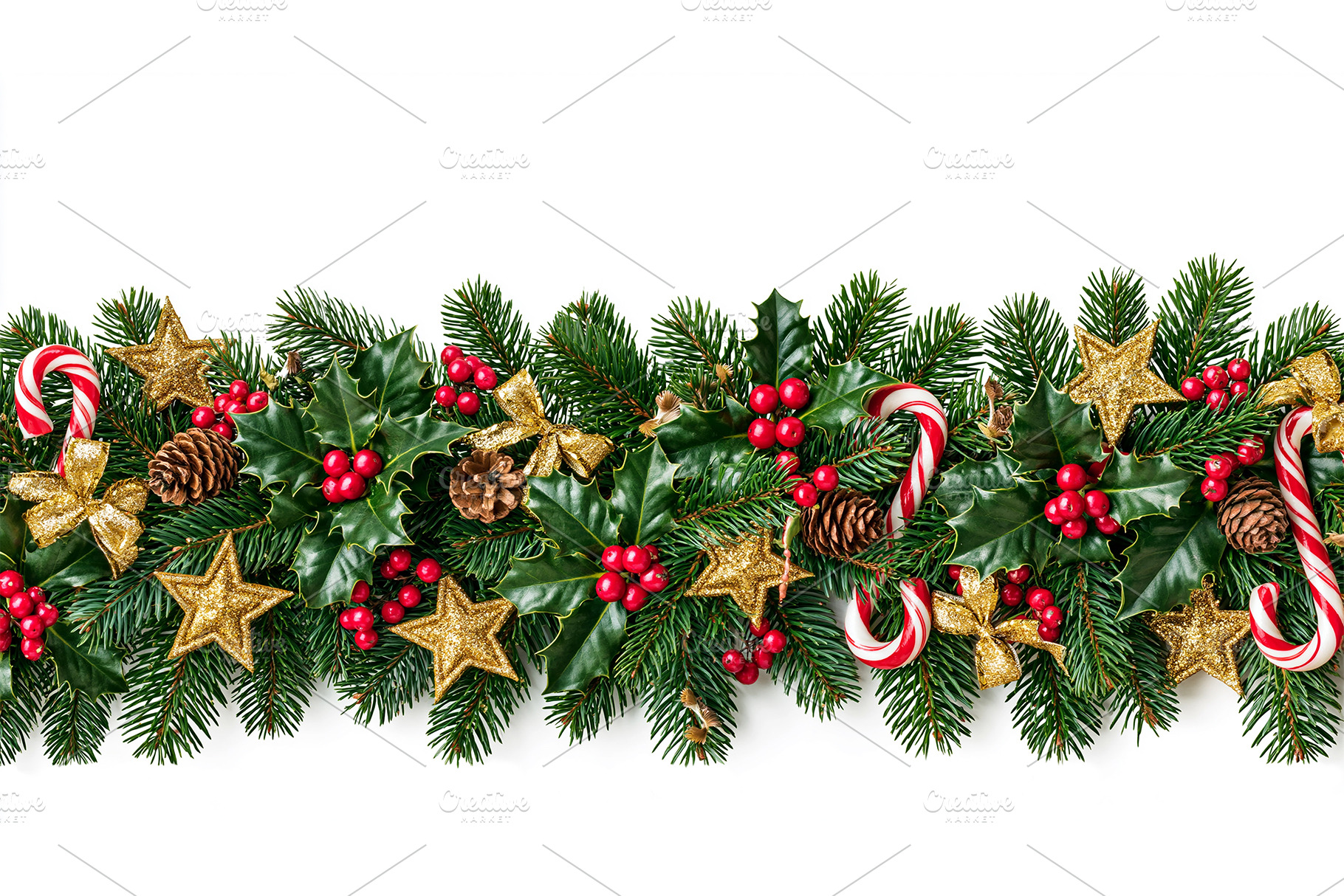 Festive Christmas garland, a Holiday Photo by Hannet
