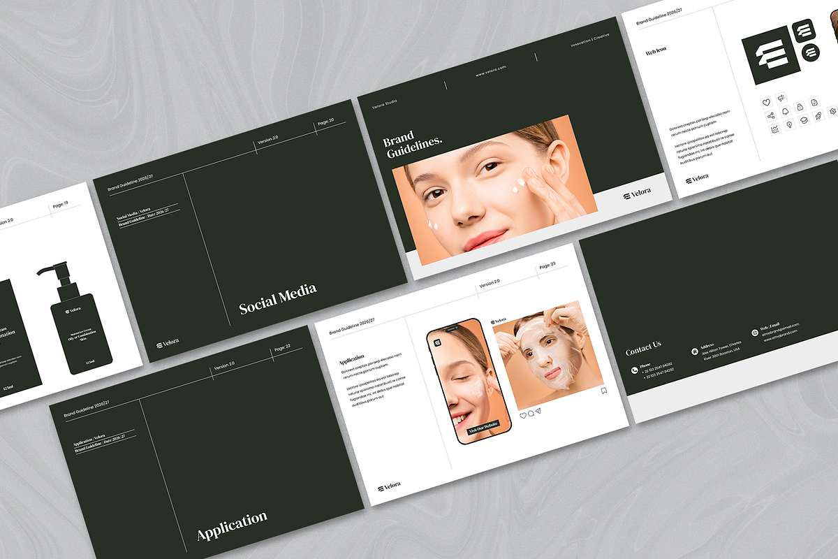 Velora · Brand Guidelines, a Brochure Template by ArtisticLand (Photo 10 of 14)