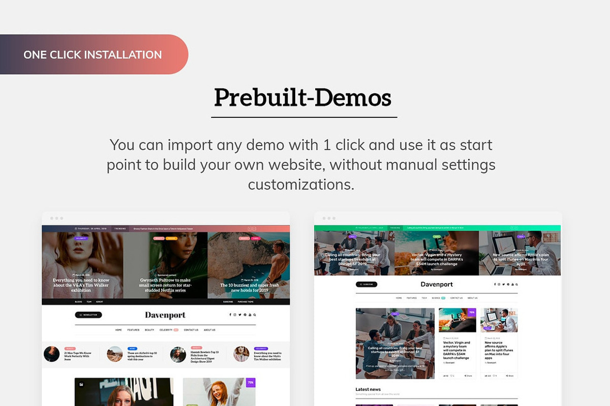 Blog and Magazine WordPress theme, a WordPress Template by Elite Templates (Photo 3 of 8)