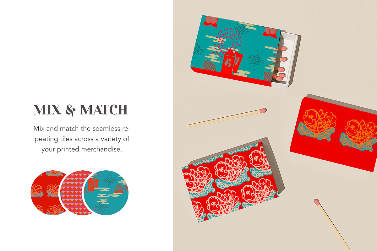 Lunar New Year 22 Repeating Patterns, a Pattern Graphic by CC CREATIVE CO (Photo 6 of 10)