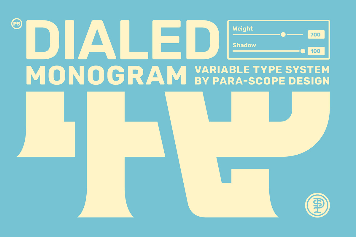 PS DIALED MONOGRAM, a Serif Font by Para-Scope Design (Photo 1 of 7)