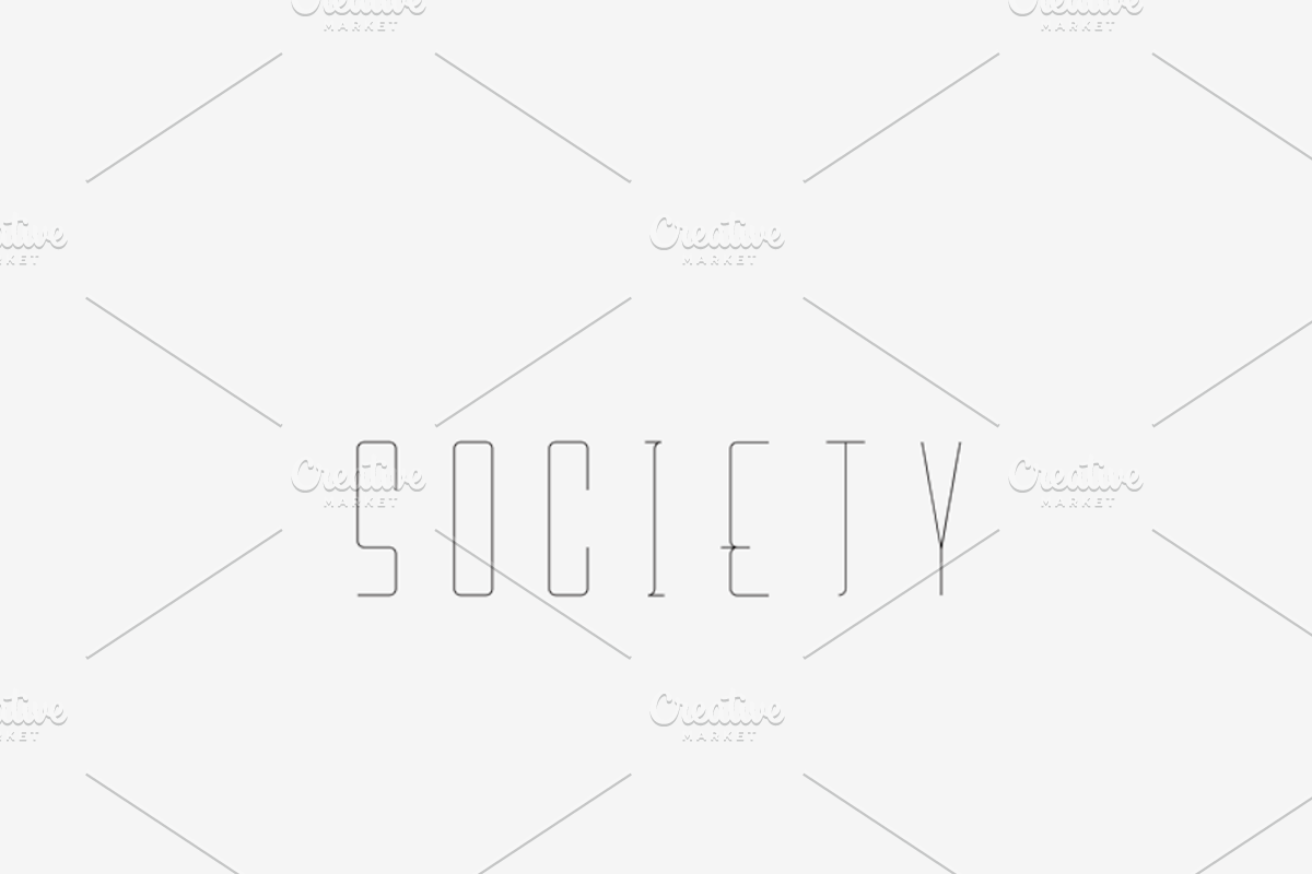 Society - Laser, Craft Cutter Font