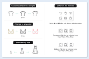 254 Clothes & Accessories Icons, an Outline Icon by Nadiinko (Thumbnail 3 of 3)
