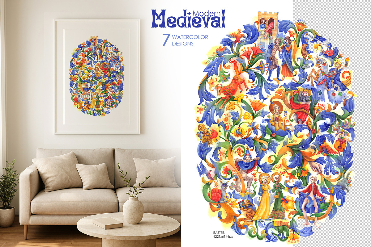 Medieval watercolor collection, a Person Illustration by Ekaterina Glazkova (Photo 5 of 15)