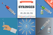 Syringes. Injections and Vaccination, a Healthcare Illustration by TAlex (Thumbnail 1 of 7)