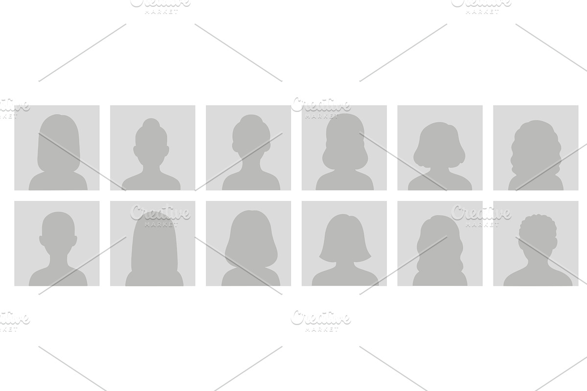 Female avatar profile icons, an Object Illustration by Lemberg Vector
