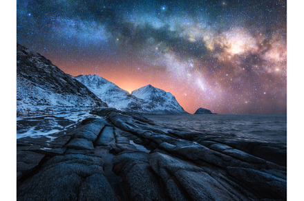 Night starry sky with Milky Way