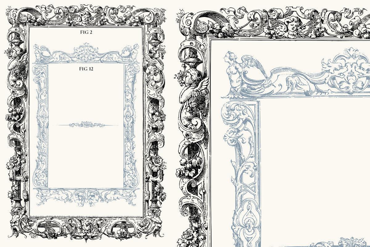 Grotesque Vintage Ornate Borders, a Decorative Illustration by Century Library (Photo 9 of 12)