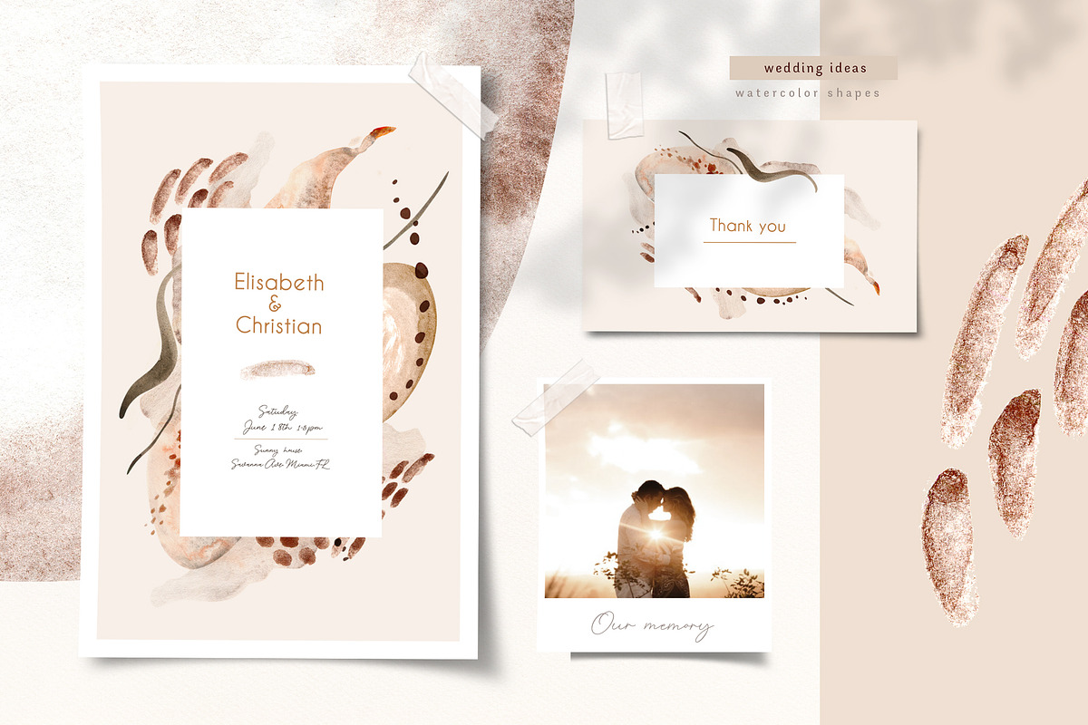 Organic Modern Shapes Watercolor set, a Decorative Illustration by Peace ART (Photo 5 of 17)