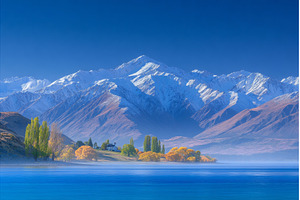 Mountainous winter scenery featuring, a Nature Photo by ZinetroN