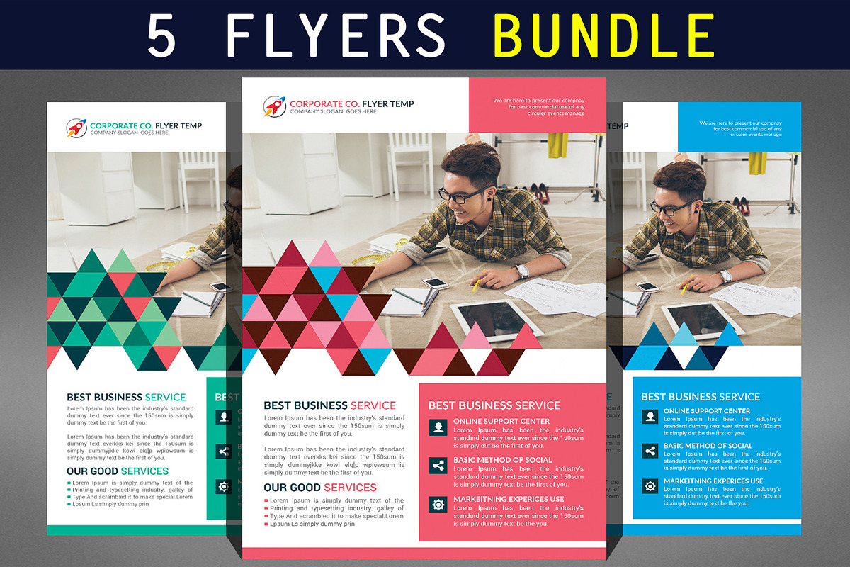 The Corporate Business Flyers Bundle, a Flyer Template by Graphic Templates (Photo 1 of 6)