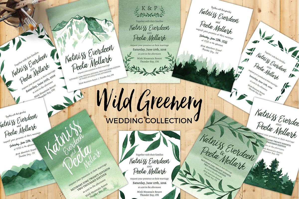 Wild Greenery Wedding Collection, an Invitation Template by Knotted Design (Photo 1 of 9)