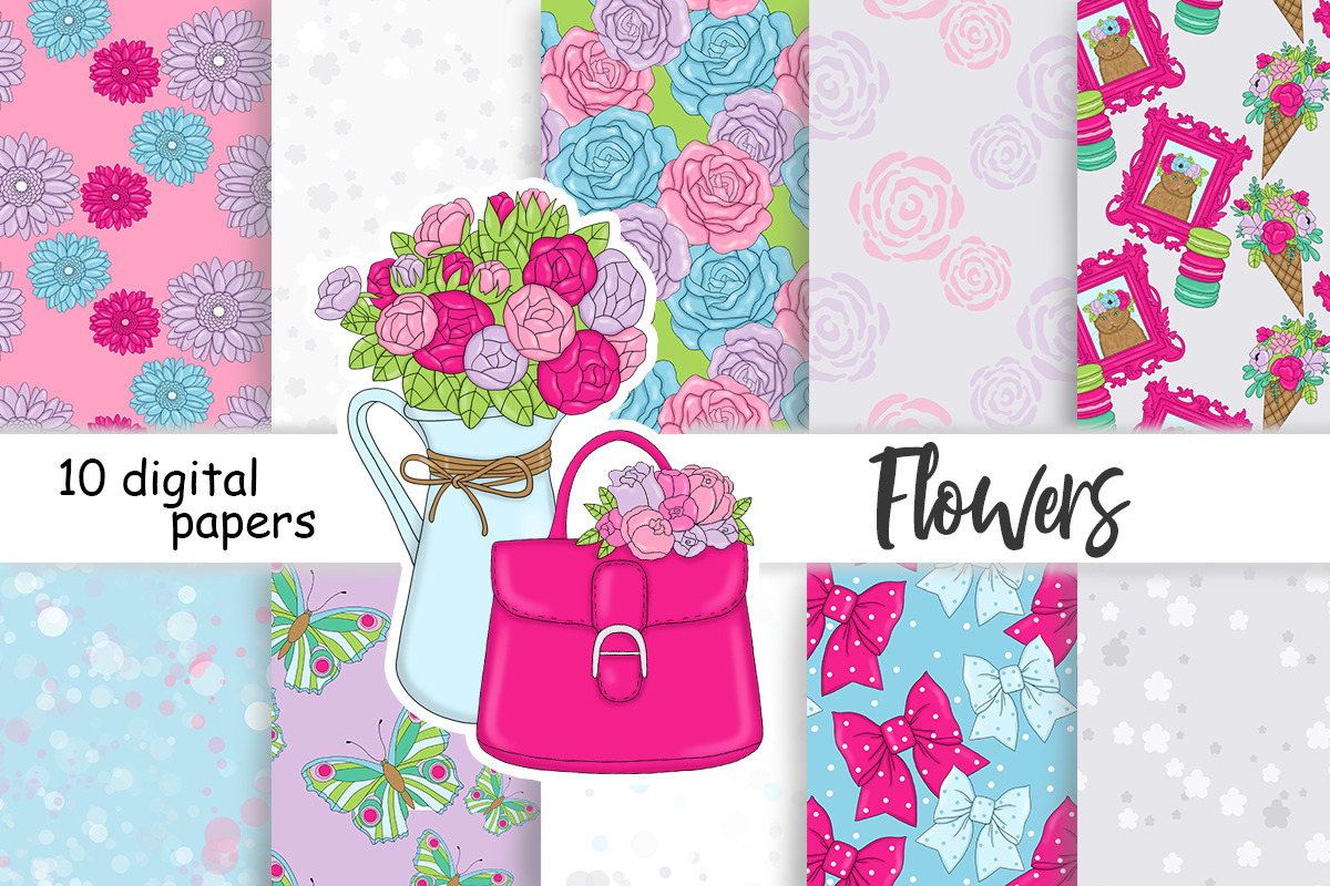 Flowers Pattern, a Pattern Graphic by GlamArtZhanna (Photo 3 of 3)