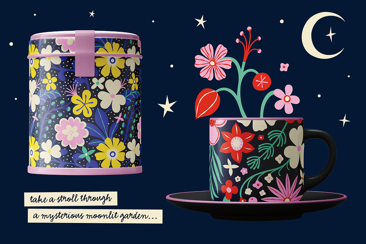 Midnight Garden Graphic Collection, a Pattern Graphic by rouxsupplyco (Photo 2 of 12)