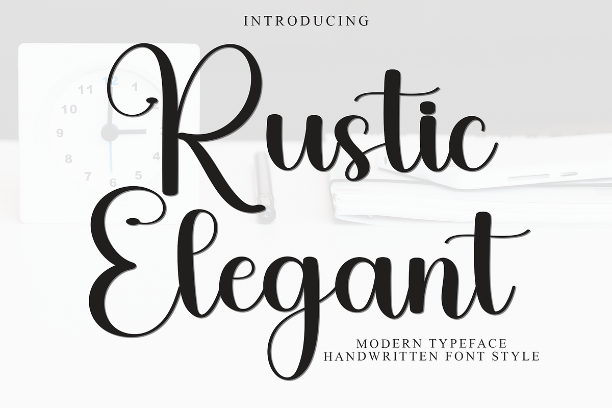 Rustic Elegant, a Handwritten Font by FreshTypeINK (Photo 1 of 8)