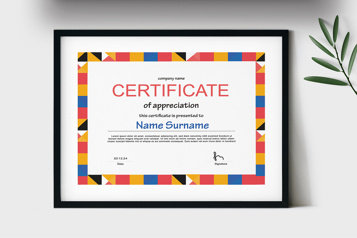 Certificate Template Design Layout, a Stationery Template by MightyDesign (Photo 4 of 7)
