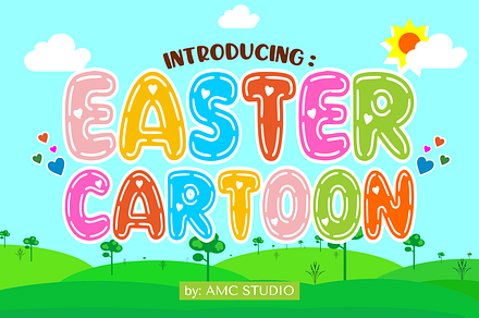 Easter Cartoon - Kids Font Types, a Font by AMC STUDIO