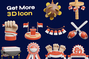 Indonesia Independence Day 3D Icon, a Characters & Person 3D Model by orenjidesign (Thumbnail 8 of 8)