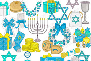 Hanukkah Clipart, an Illustration by GlamArtZhanna (Thumbnail 2 of 2)