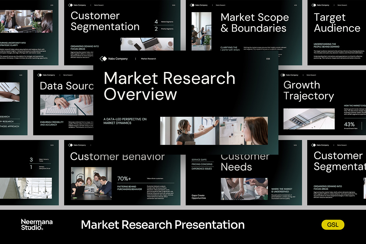 Market Research Overview GSL, a Presentation Template by Neermana (Photo 1 of 4)