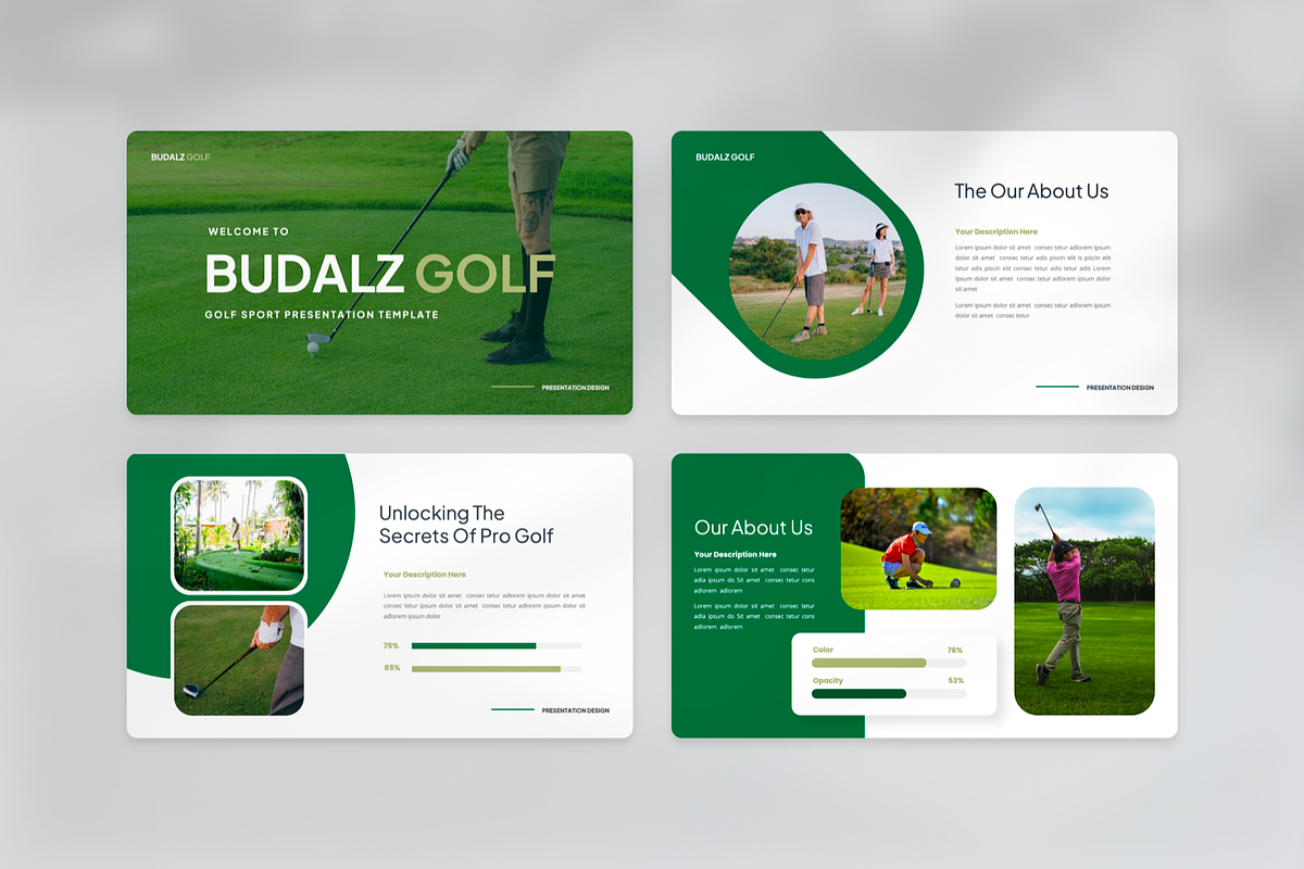 Budalzgolf - Golf Sports PowerPoint, a Presentation Template by Annora Studio (Photo 4 of 8)