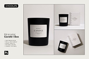 Minimalist Candle & Box - 3 Mockups, a Packaging Mockup by Studio Lanterne (Thumbnail 1 of 7)