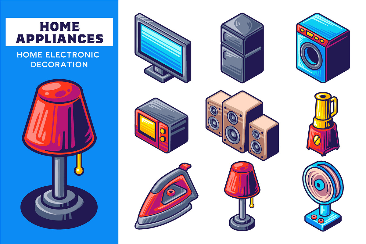Home Appliances Electronics Device, a Technology Illustration by Signatoro