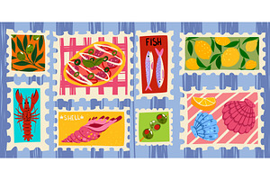 Color stamps with traditional, an Illustration by art PVP - market
